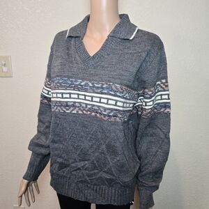 Vintage Claude By Greenwood Womens Sweater Gray Made In Usa. Large